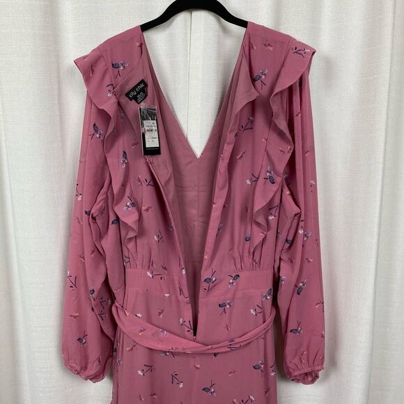 City Chic Pink Blushing Petal Christina Mini Dress Sz.XXL/24 NWT - Picture 12 of 16